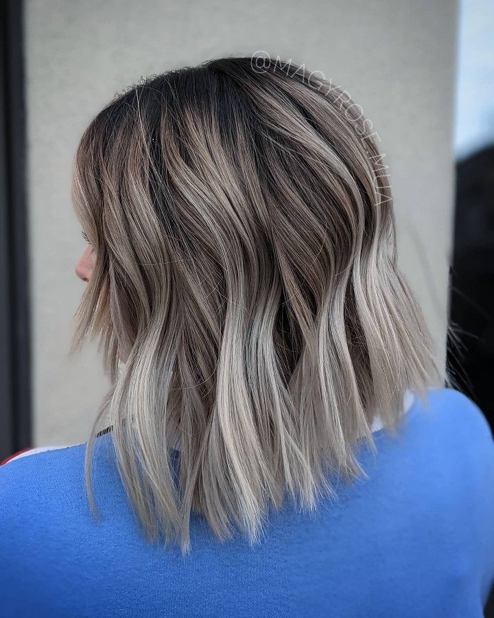 Ash Blonde Balayage for Short Hair