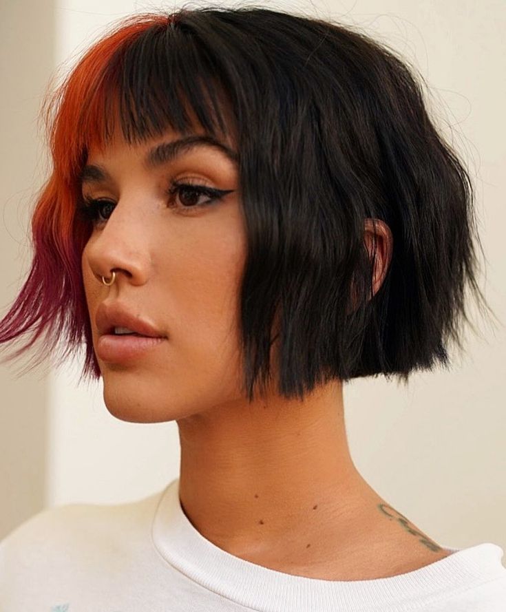 Blunt Bob with Color Block