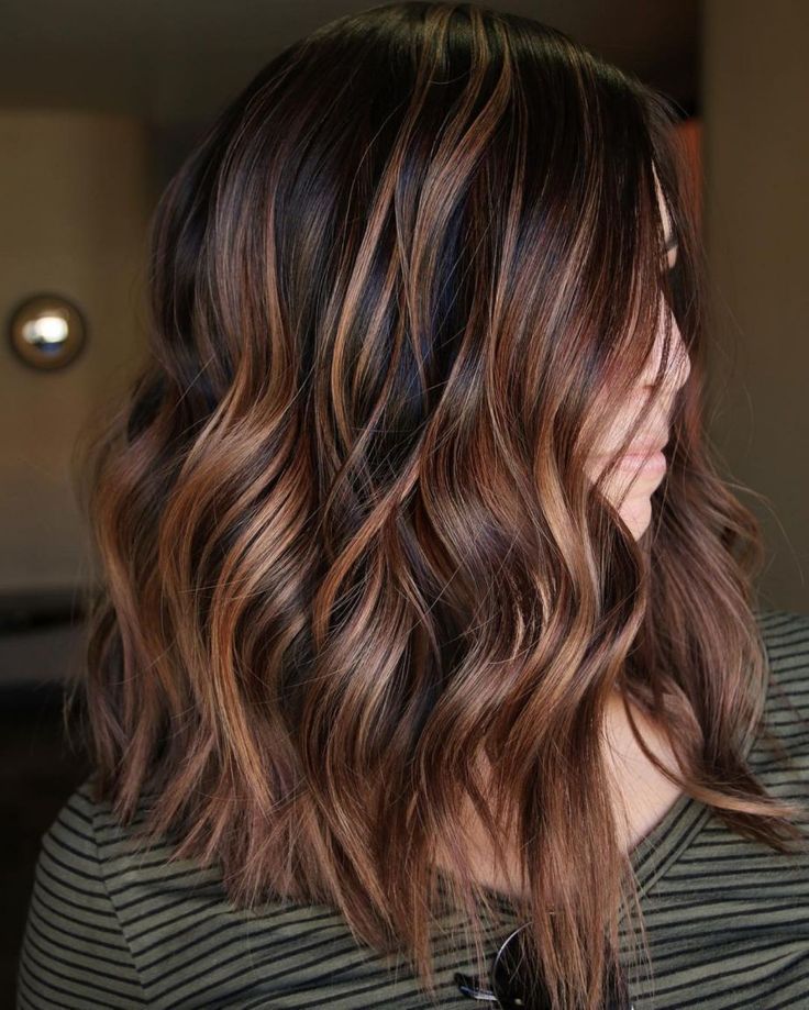 Caramel Balayage on Brunette Hair