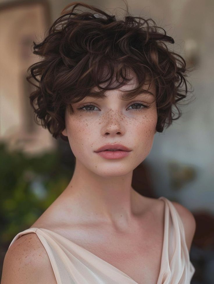 Curly Layered Pixie