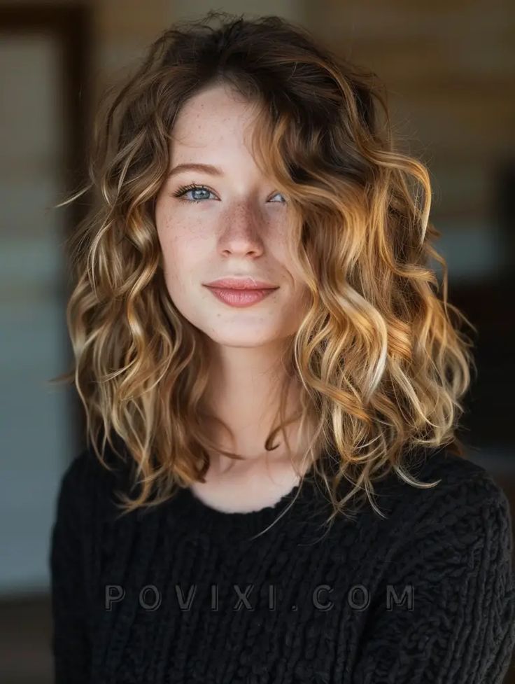 Curly Textured Lob