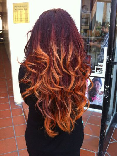 Fiery Auburn Ombre