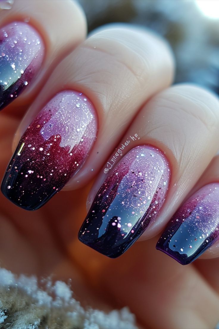 Glitter Ombre Nails