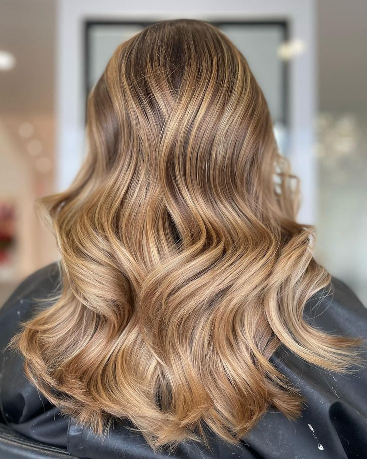 Honey Balayage with Soft Waves