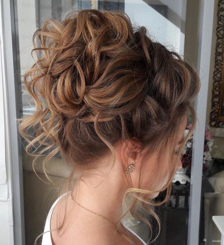 Messy Curly Bun