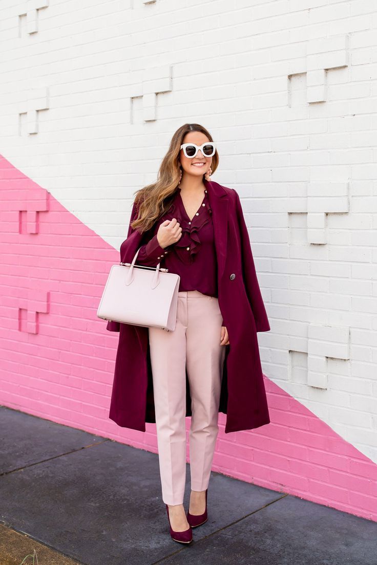 Rich Burgundy & Blush Pink