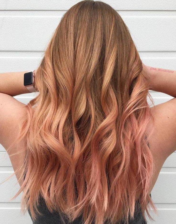 Rose Gold Balayage on Long Hair