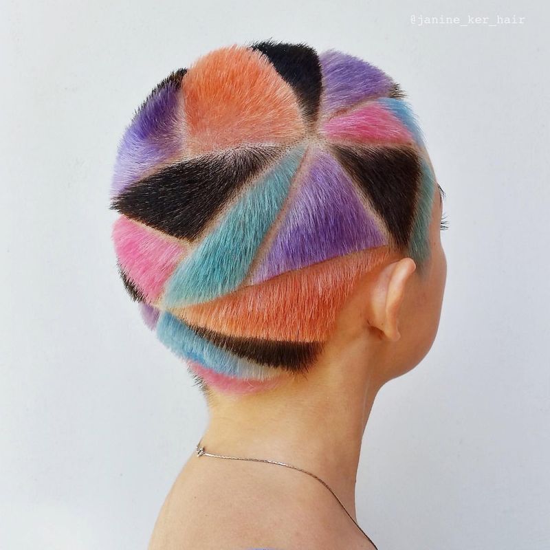 Buzz Cut with Geometric Designs