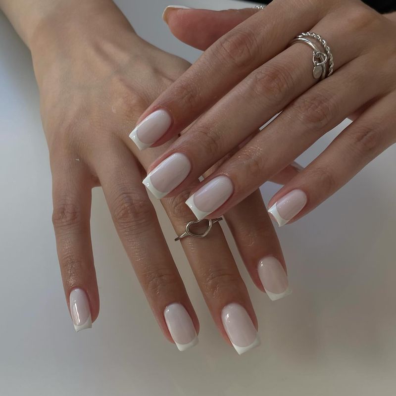 Classic White French Tips