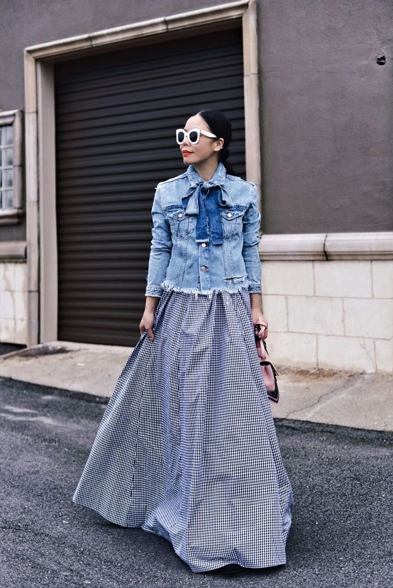 Denim Jacket and Maxi Skirt