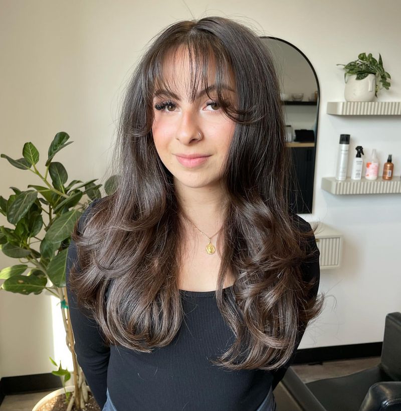 Wispy Bangs with Soft Waves